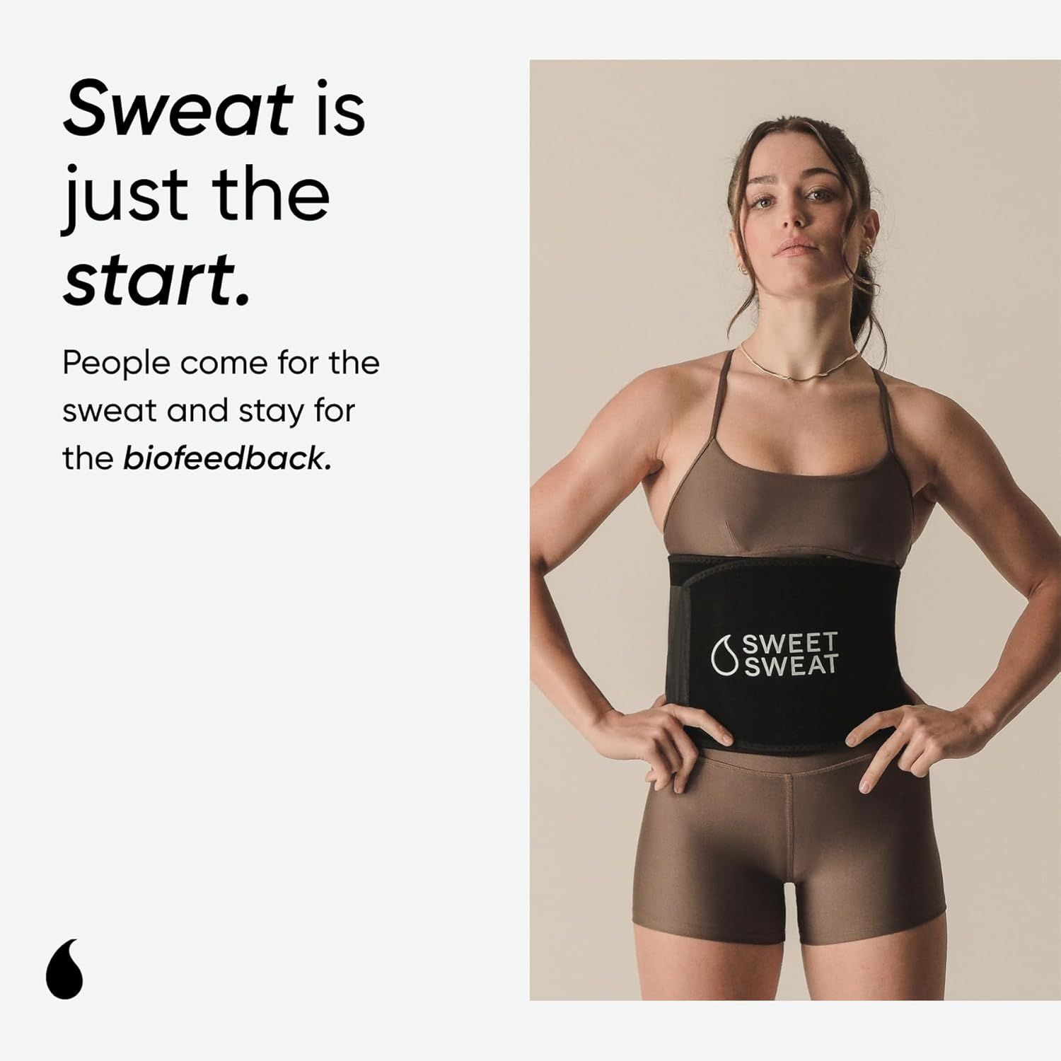 Sports Research Sweet Sweat Waist Trimmer (Core Series) - Premium Sweat Enhancing Fitness Band for Women & Men