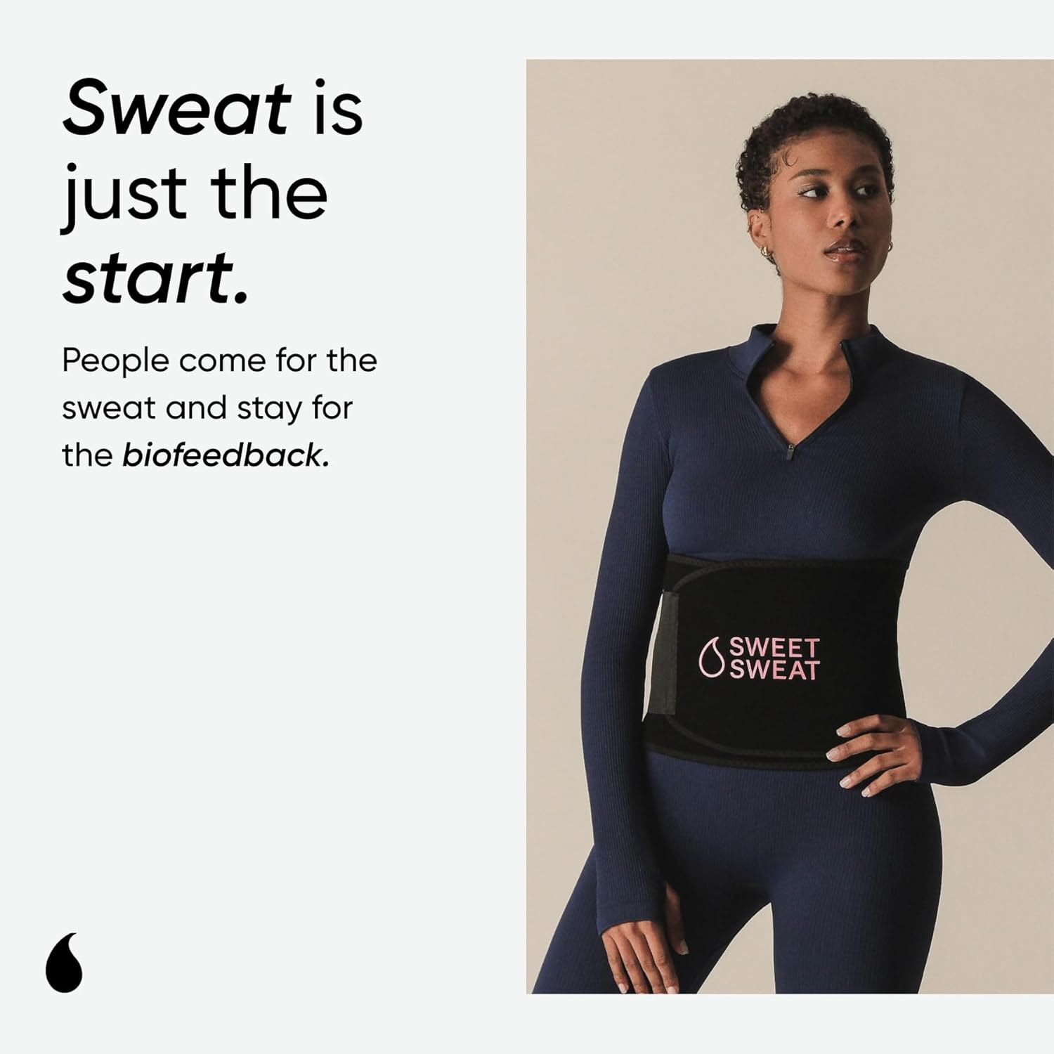 Sports Research Sweet Sweat Waist Trimmer (Core Series) - Premium Sweat Enhancing Fitness Band for Women & Men