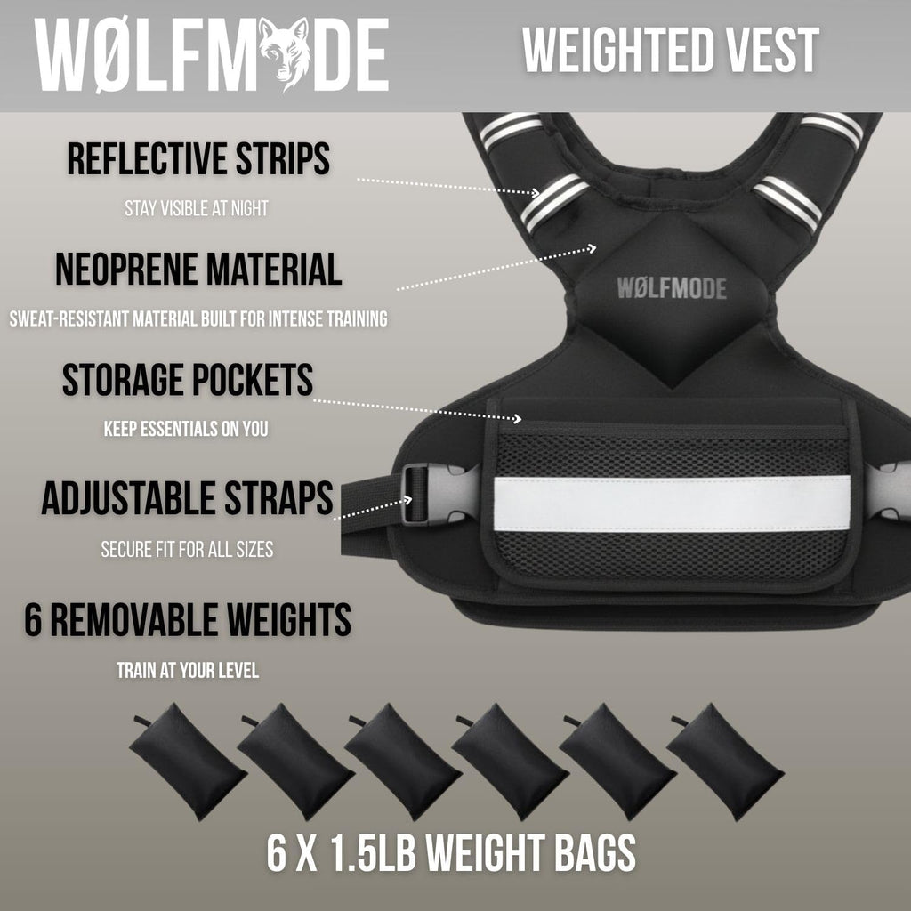Weighted Vest 11-20LB Adjustable - Strength Training Vest for Men & Women, Running, Walking, Calisthenics, Home Workout Equipment