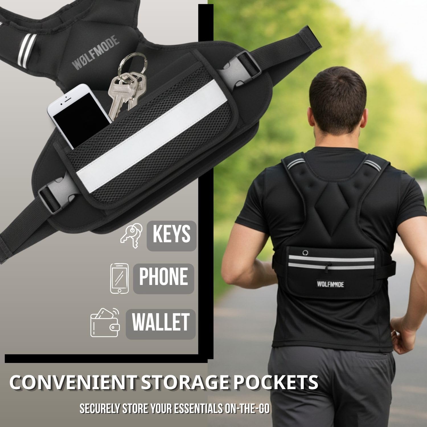 Weighted Vest 11-20LB Adjustable - Strength Training Vest for Men & Women, Running, Walking, Calisthenics, Home Workout Equipment