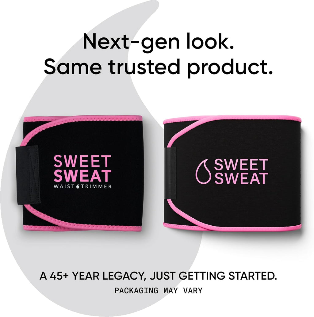 Sports Research Sweet Sweat Waist Trimmer (Core Series) - Premium Sweat Enhancing Fitness Band for Women & Men