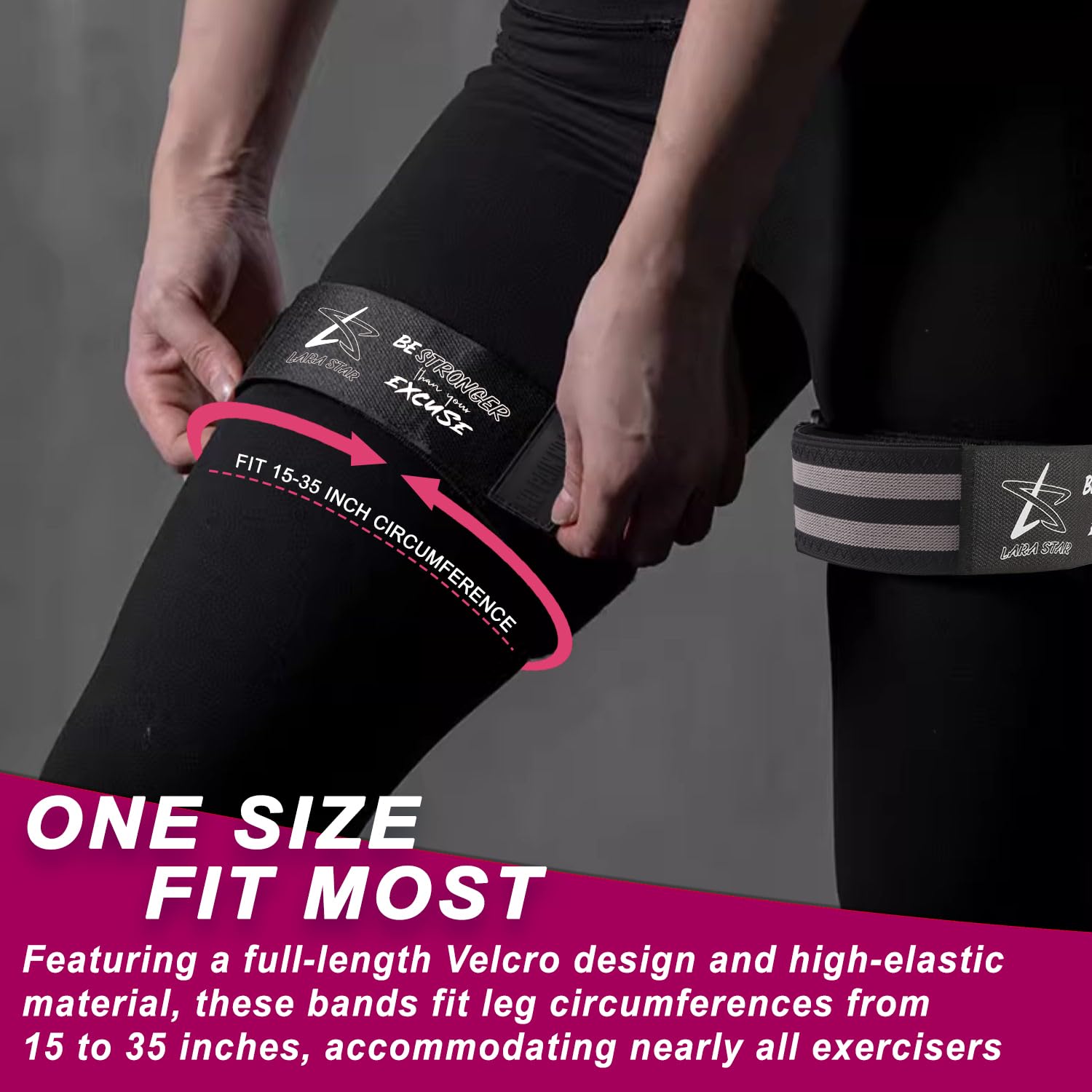 BFR Occlusion Bands for Women Glutes,Blood Flow Restriction Bands for Legs, Butt & Hip Building, Workouts, Best Fabric Resistance Bands for Squat Butt & Thigh