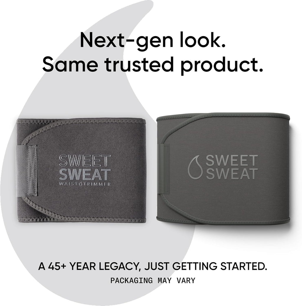 Sports Research Sweet Sweat Waist Trimmer (Core Series) - Premium Sweat Enhancing Fitness Band for Women & Men
