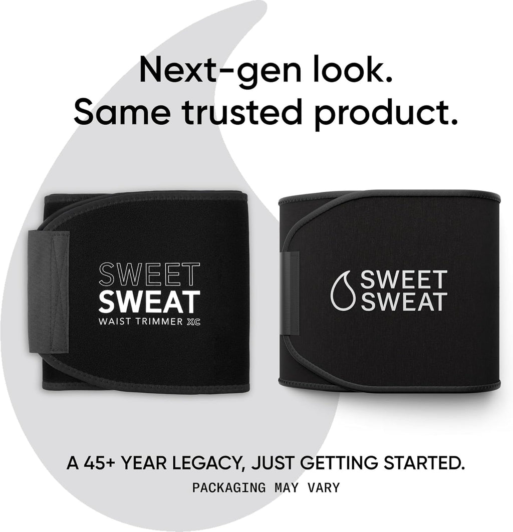 Sports Research Sweet Sweat Waist Trimmer (Core Series) - Premium Sweat Enhancing Fitness Band for Women & Men