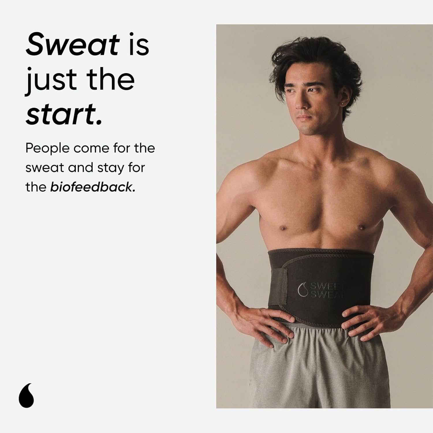 Sports Research Sweet Sweat Waist Trimmer (Core Series) - Premium Sweat Enhancing Fitness Band for Women & Men