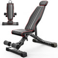 YOLEO Adjustable Weight Bench for Home Gym, ASTM-Certified 827LBS, 98% Pre-Assembled, Foldable Gym Bench with 84 Positions Incline Decline Flat, Wider Seat