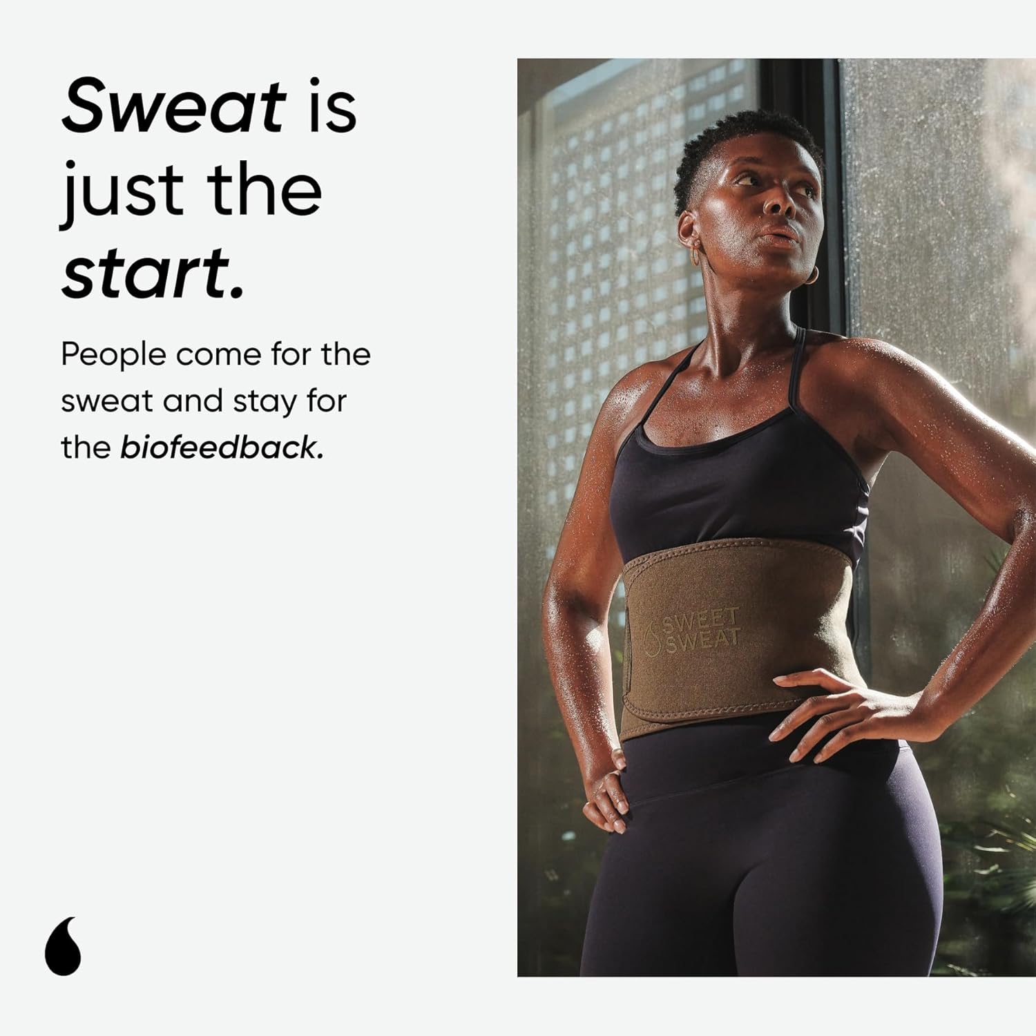 Sports Research Sweet Sweat Waist Trimmer (Core Series) - Premium Sweat Enhancing Fitness Band for Women & Men