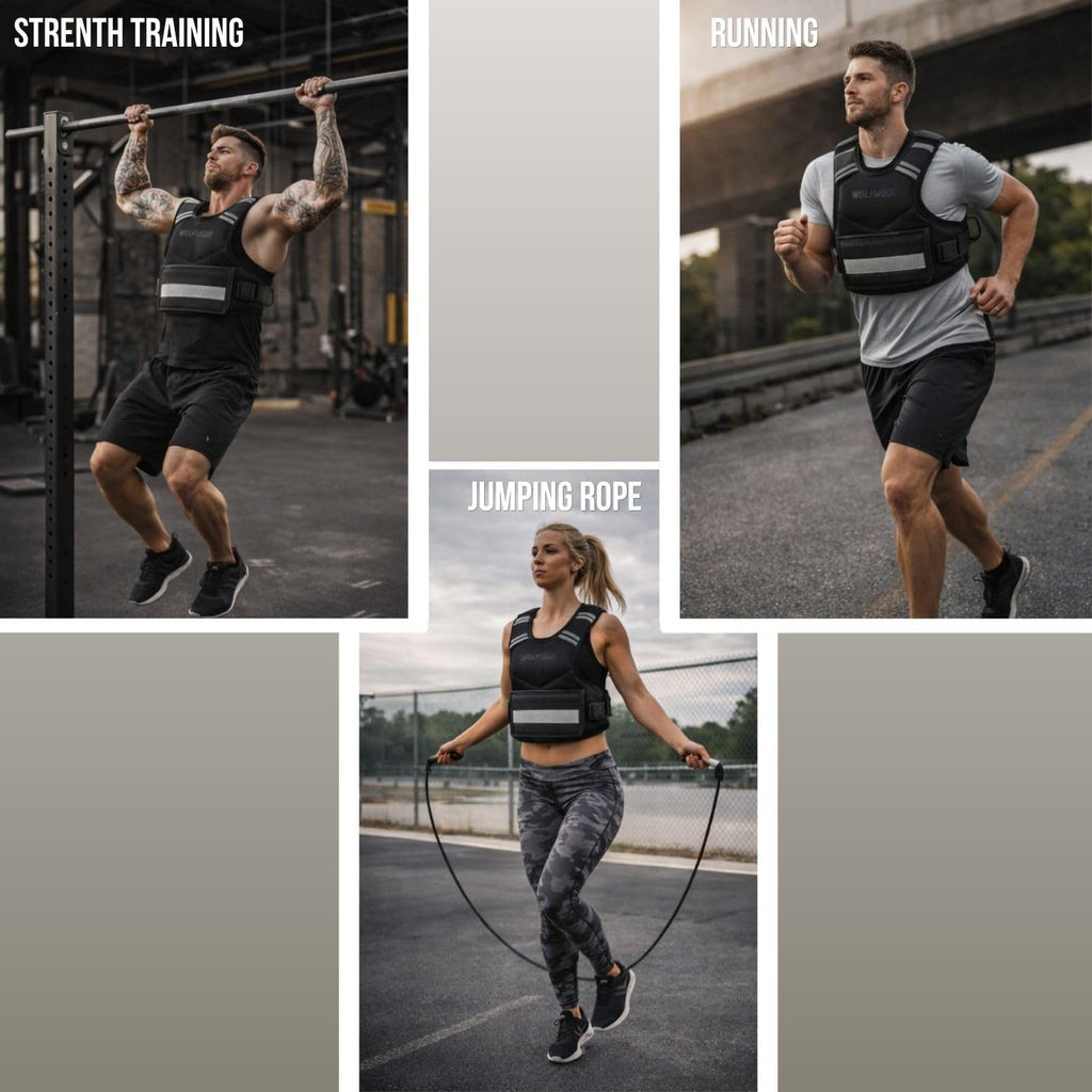 Weighted Vest 11-20LB Adjustable - Strength Training Vest for Men & Women, Running, Walking, Calisthenics, Home Workout Equipment