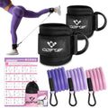 Ankle Resistance Bands with Cuffs, Ankle Bands for Working Out, Kickbacks Hip, Leg Glute Exercise Equipment with Training Poster, Resistance Workout Equipment for Women