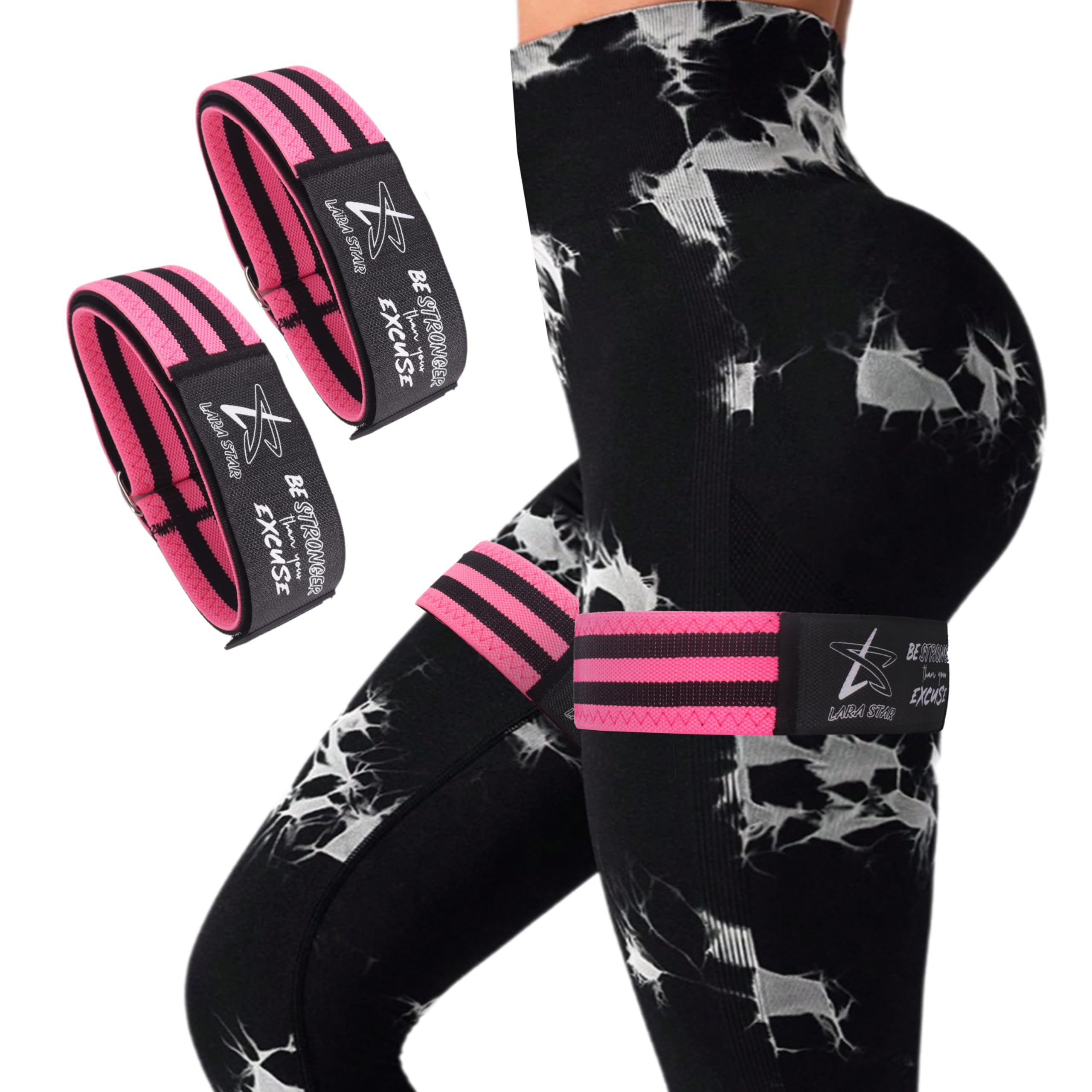 BFR Occlusion Bands for Women Glutes,Blood Flow Restriction Bands for Legs, Butt & Hip Building, Workouts, Best Fabric Resistance Bands for Squat Butt & Thigh