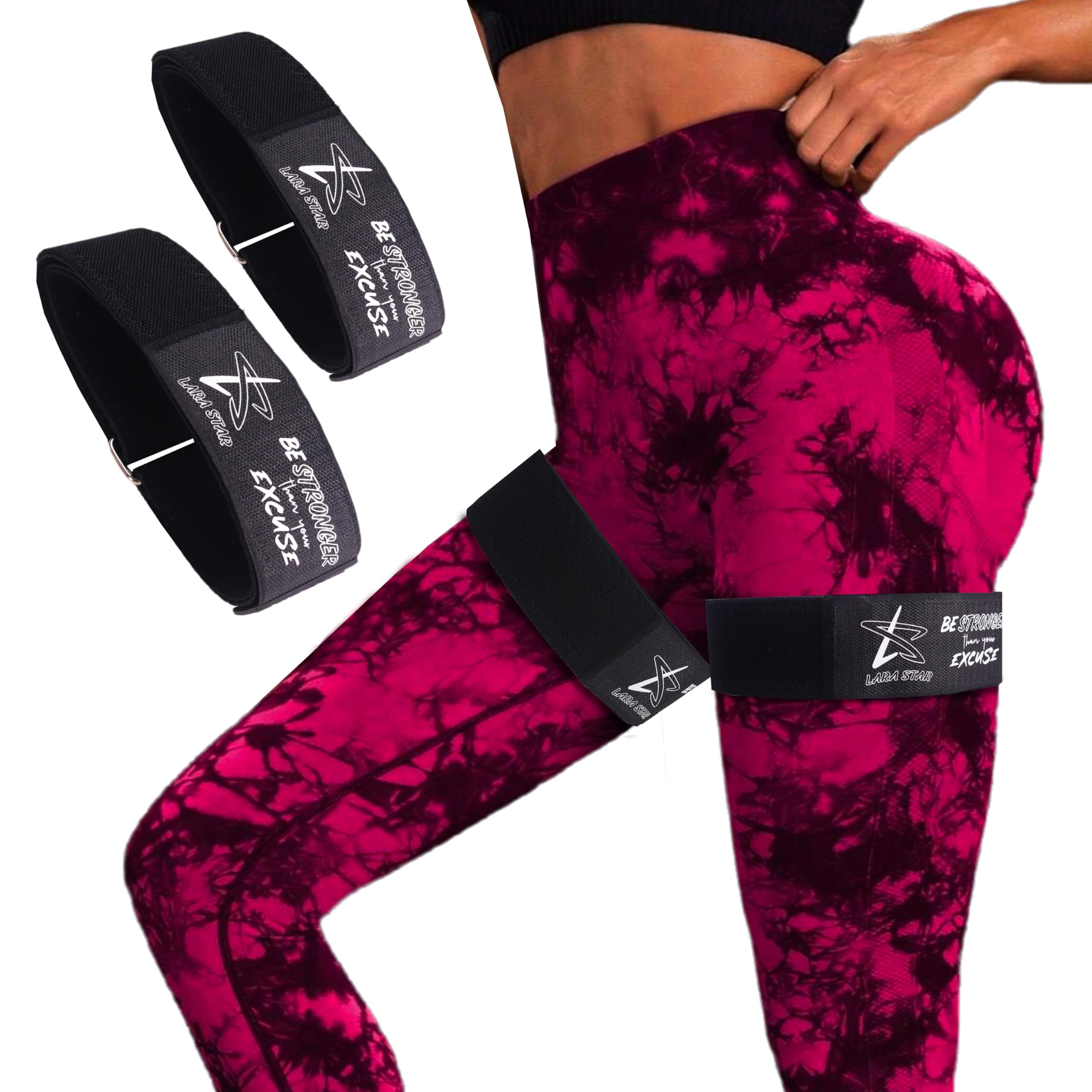 BFR Occlusion Bands for Women Glutes,Blood Flow Restriction Bands for Legs, Butt & Hip Building, Workouts, Best Fabric Resistance Bands for Squat Butt & Thigh