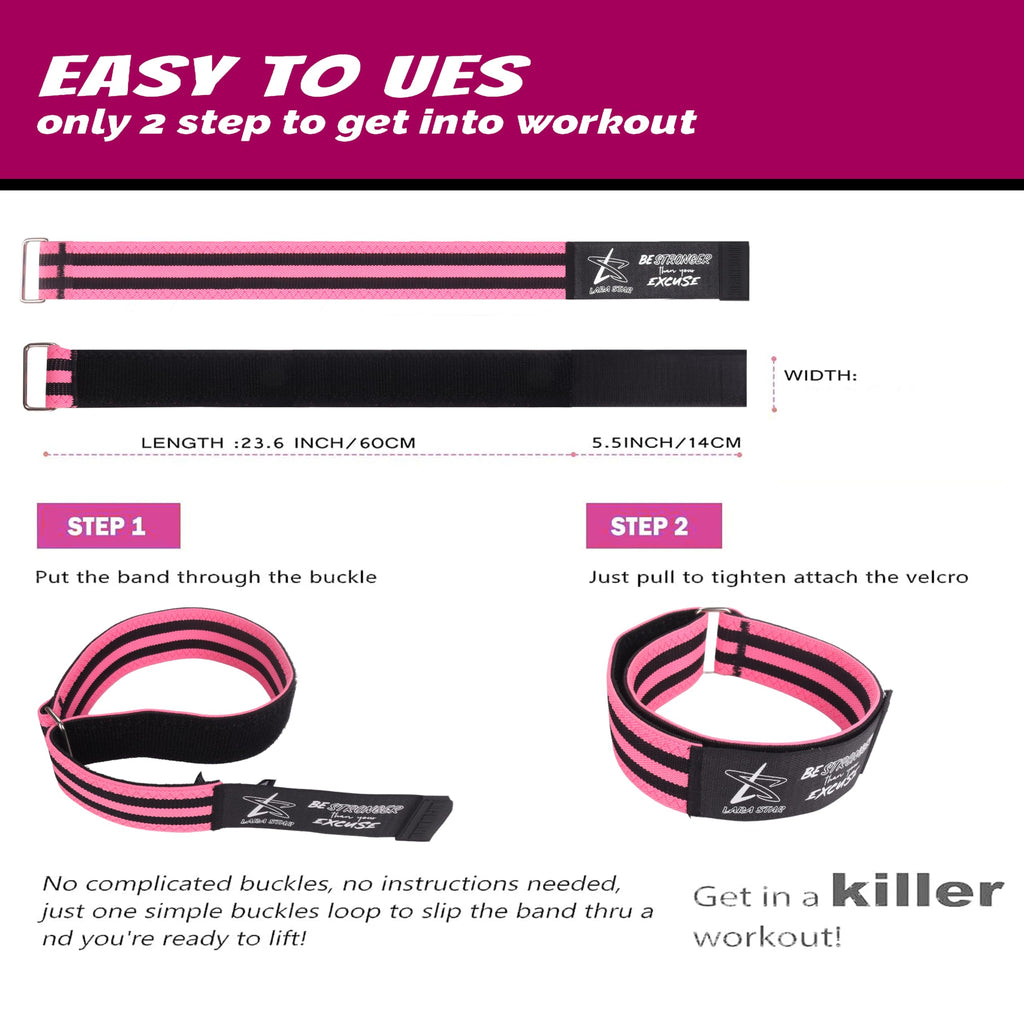 BFR Occlusion Bands for Women Glutes,Blood Flow Restriction Bands for Legs, Butt & Hip Building, Workouts, Best Fabric Resistance Bands for Squat Butt & Thigh