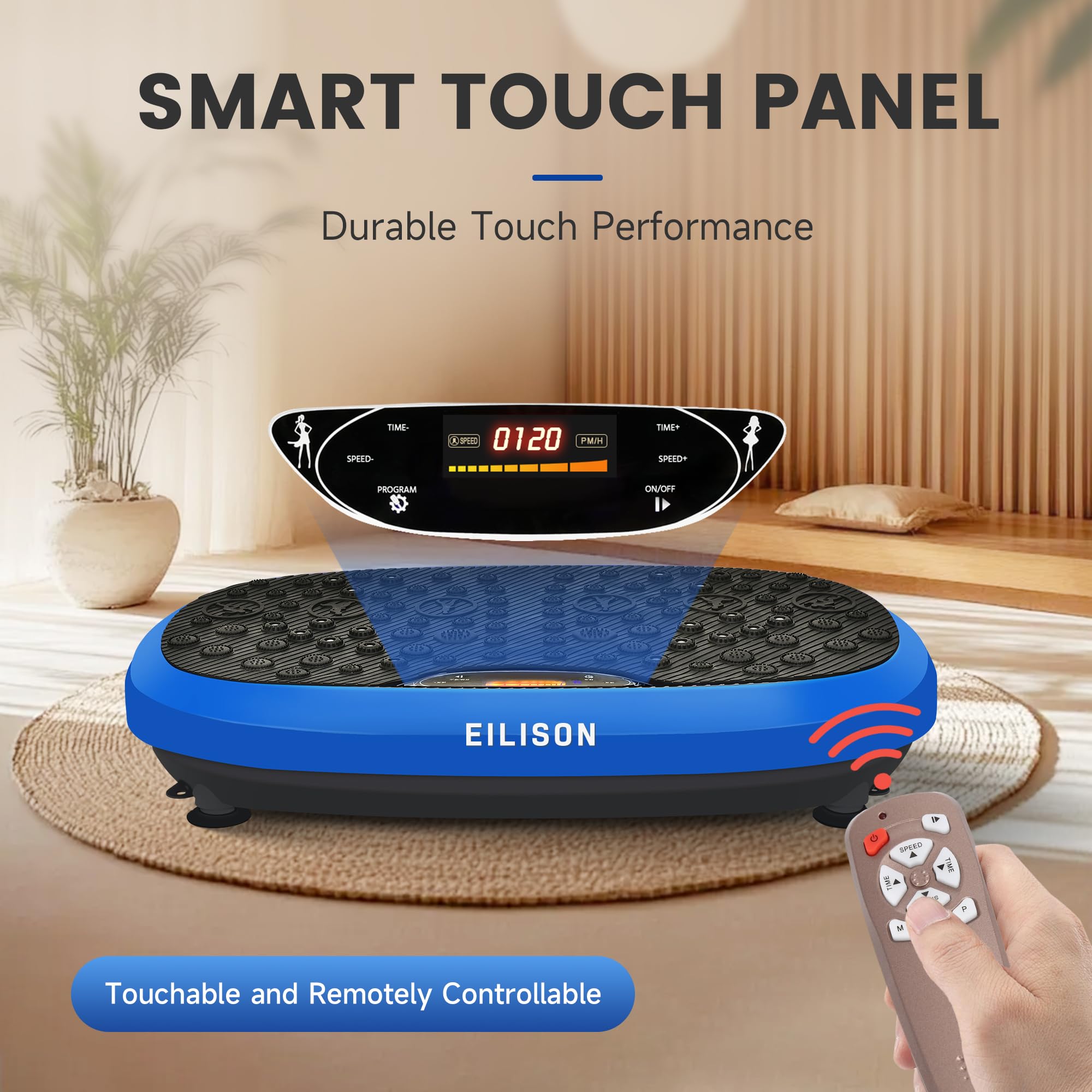 EILISON FitMaxx 3D XL Vibration Plate Exercise Machine - Whole Body Workout Vibration Platform w/Loop Bands - Lymphatic Drainage Machine for Weight Loss, Shaping, Recovery