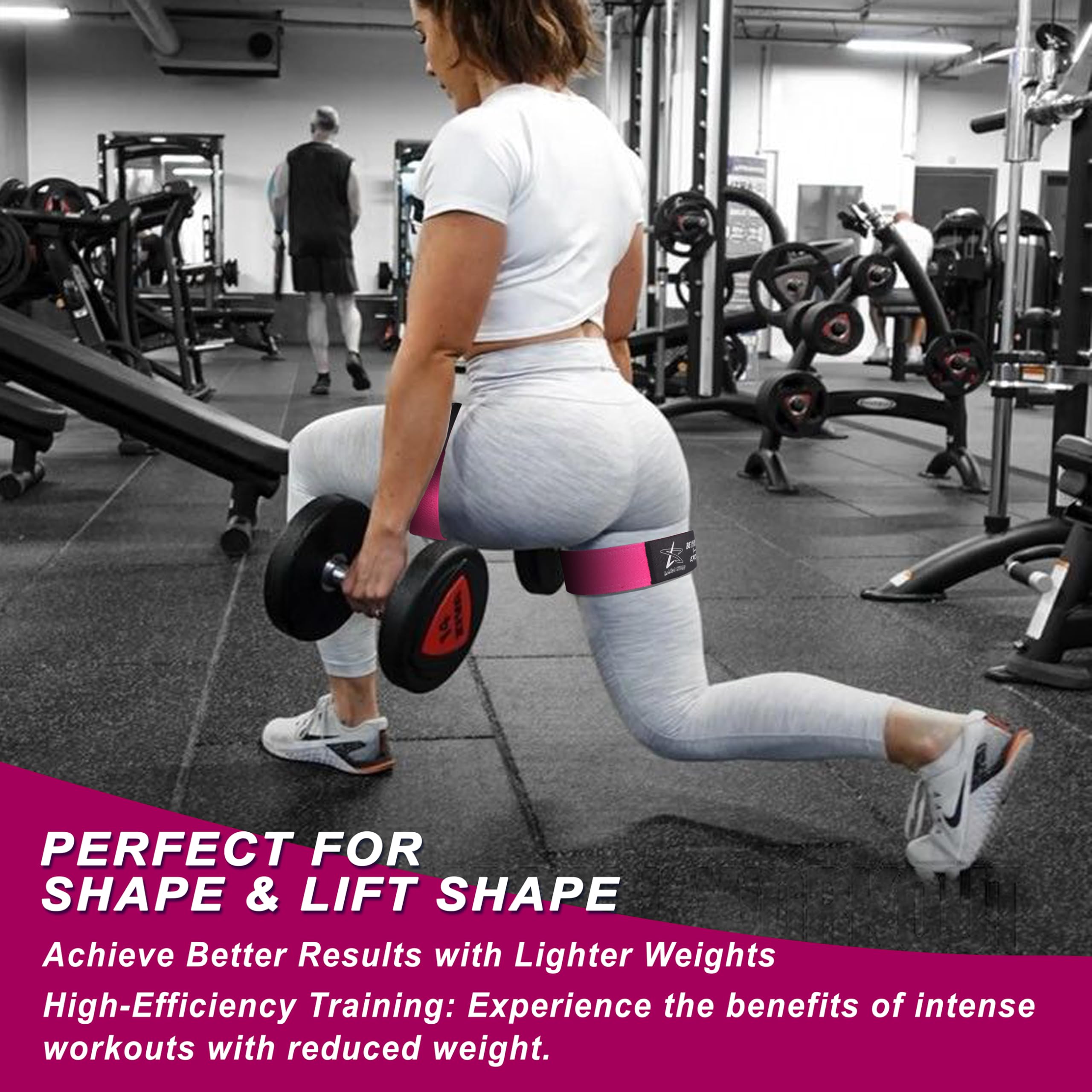 BFR Occlusion Bands for Women Glutes,Blood Flow Restriction Bands for Legs, Butt & Hip Building, Workouts, Best Fabric Resistance Bands for Squat Butt & Thigh