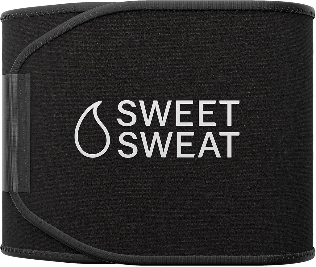 Sports Research Sweet Sweat Waist Trimmer (Core Series) - Premium Sweat Enhancing Fitness Band for Women & Men