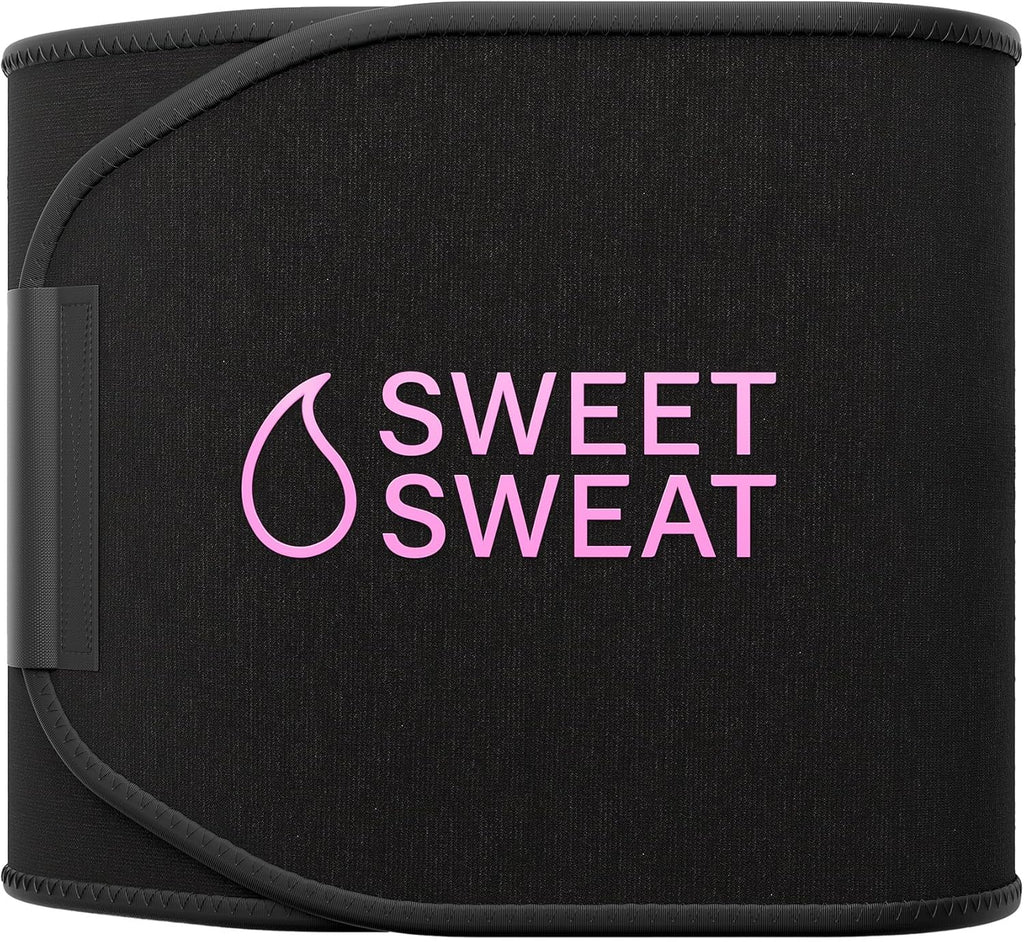 Sports Research Sweet Sweat Waist Trimmer (Core Series) - Premium Sweat Enhancing Fitness Band for Women & Men