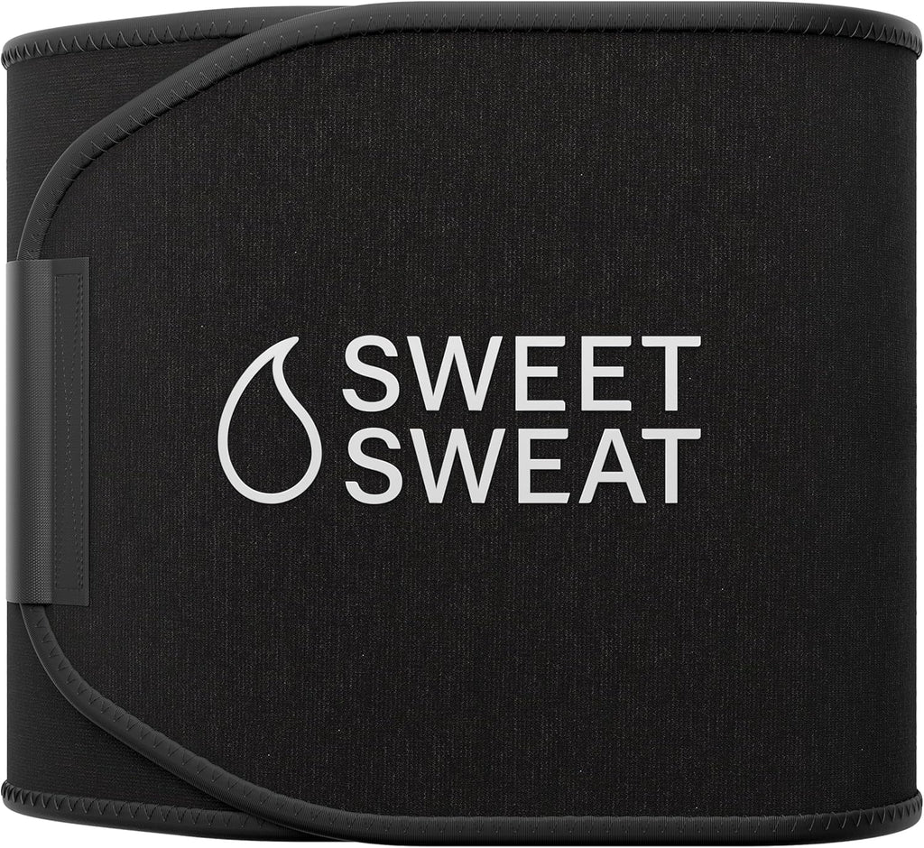 Sports Research Sweet Sweat Waist Trimmer (Core Series) - Premium Sweat Enhancing Fitness Band for Women & Men